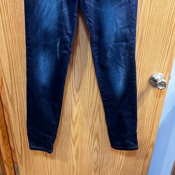 Love Rodennis Women's Jeggings Size 4 Dark Wash Lightly Distressed Jean Leggings - Picture 2 of 9